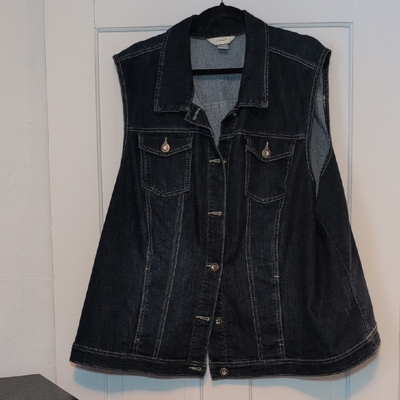 CJ Banks Jackets & Blazers - CJ Banks Denim Vest